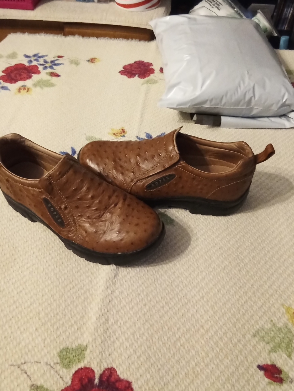 Women's Slip-On Casual Leather Shoes - Brown